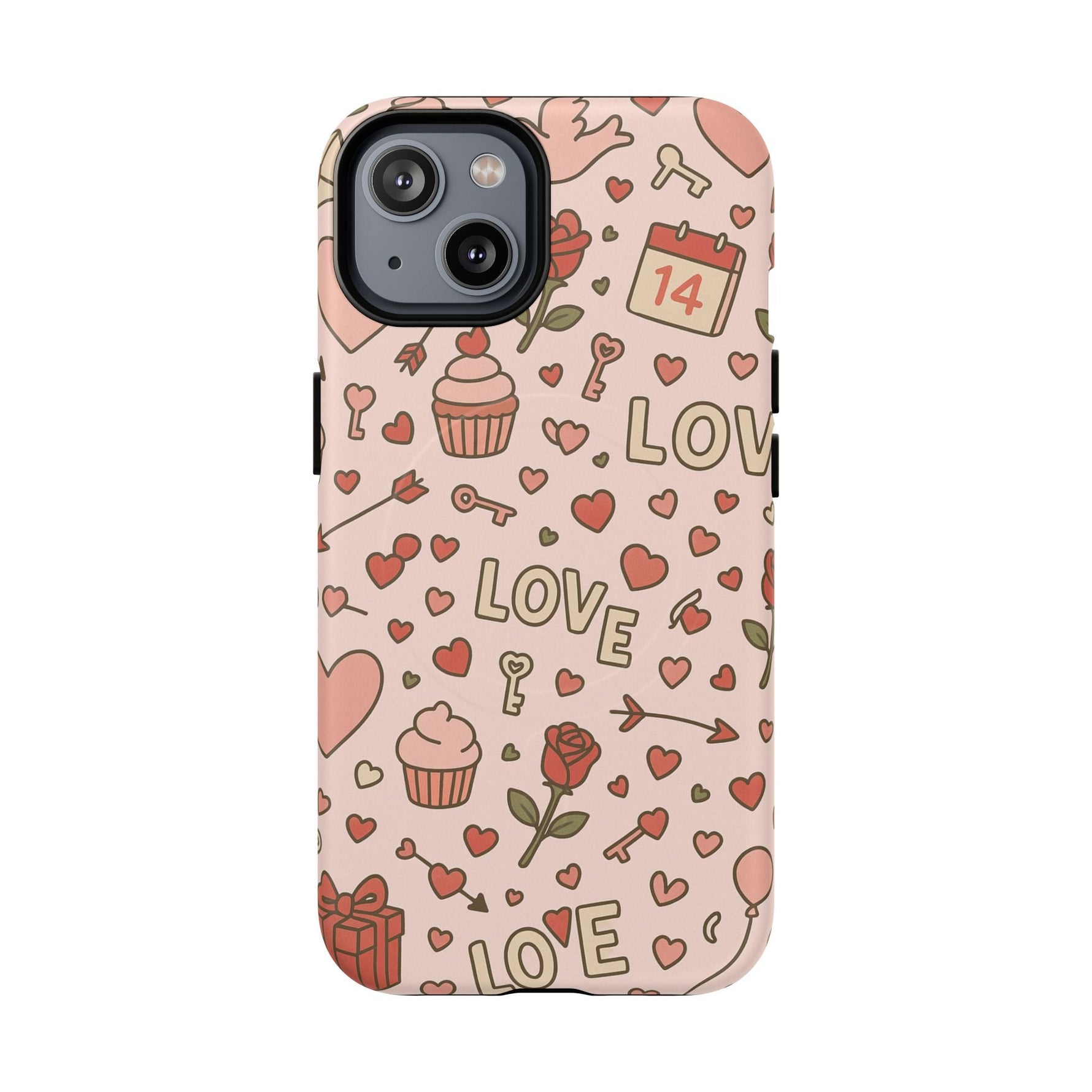 Sweet Love Pattern iPhone Case (MagSafe compatible)  Shamo's iPhone 14 / Matte