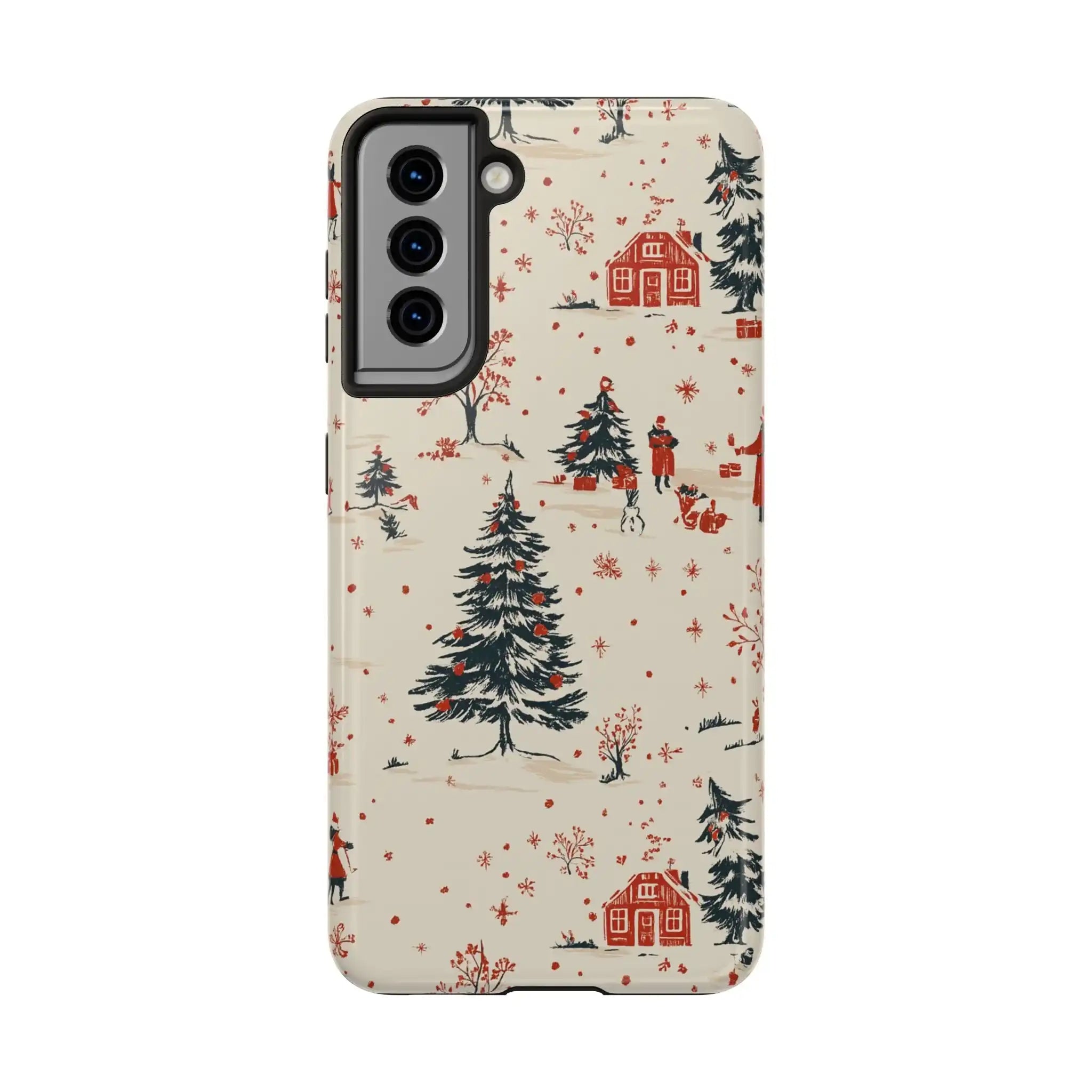 Winter Village Holiday Tough Phone Case — Vintage Holidays & Snow Scene  Shamo's Samsung Galaxy S21