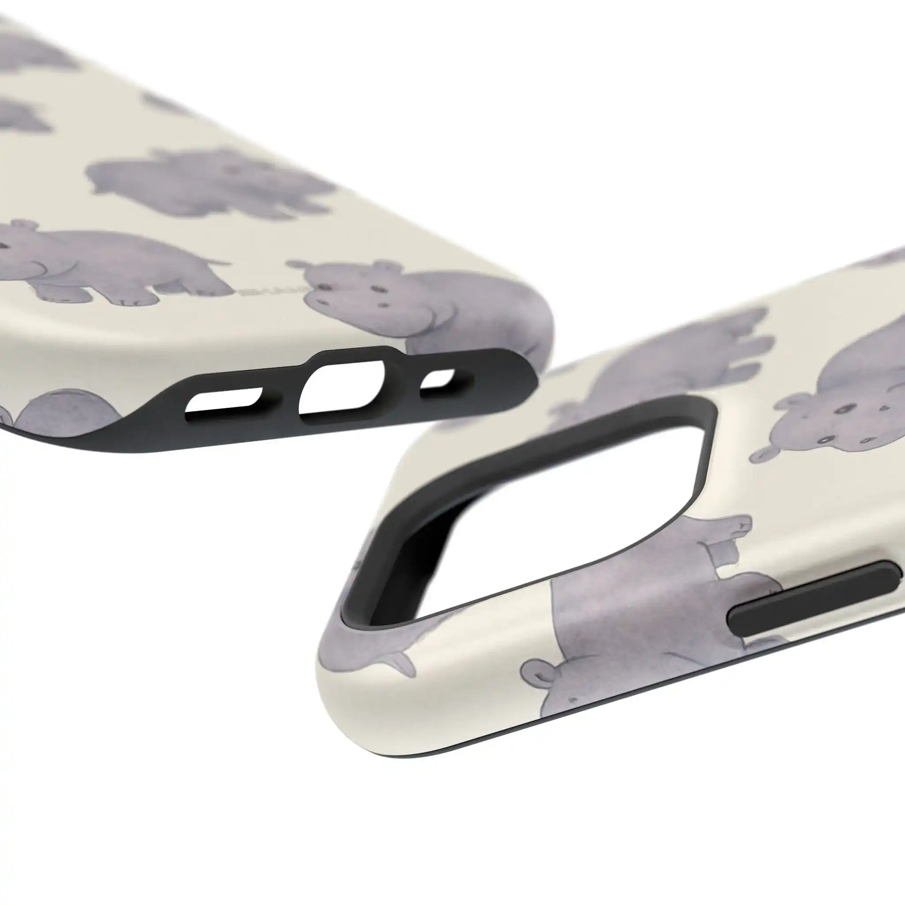 Cute Tiny Hippo Magnetic Impact-Resistant Phone Case