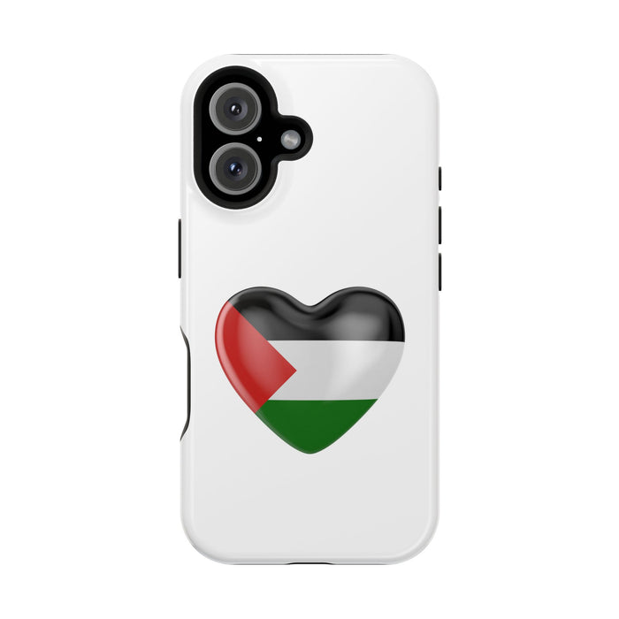 MagSafe Tough Cases with Palestinian flag in heart shape