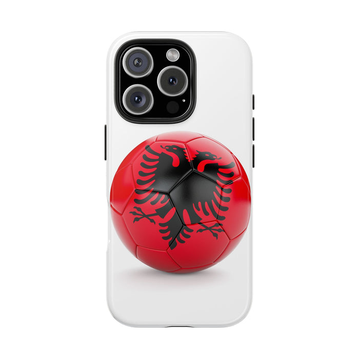 Tough Phone Cases with Albanian soccer flag