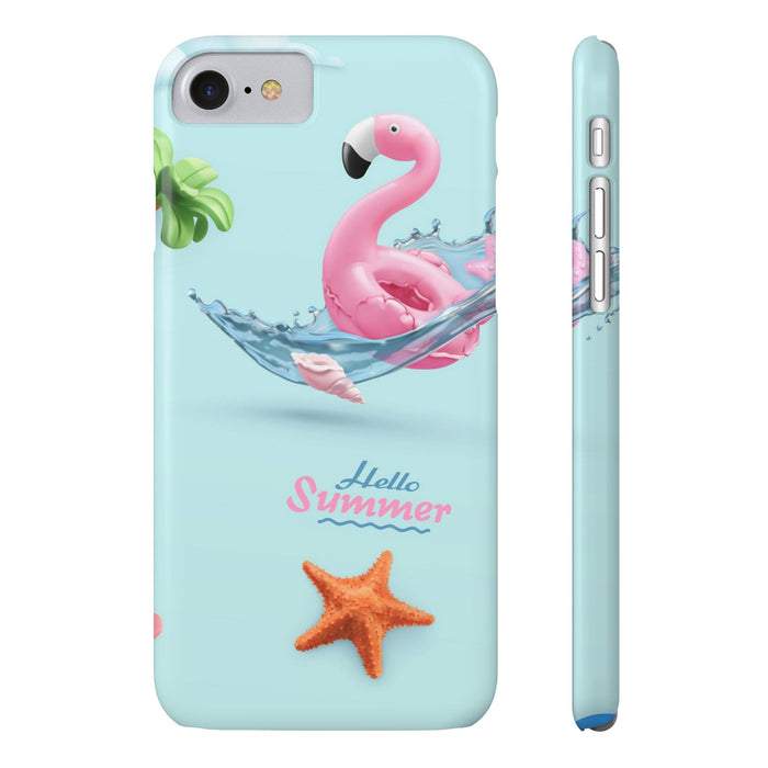 Slim Phone Cases with Hello Summer design