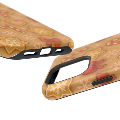 Candy Cane & Gingerbread Holiday iPhone Case — Impact-Resistant