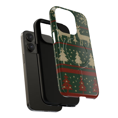 Holiday Knit Reindeer MagSafe Tough iPhone Case
