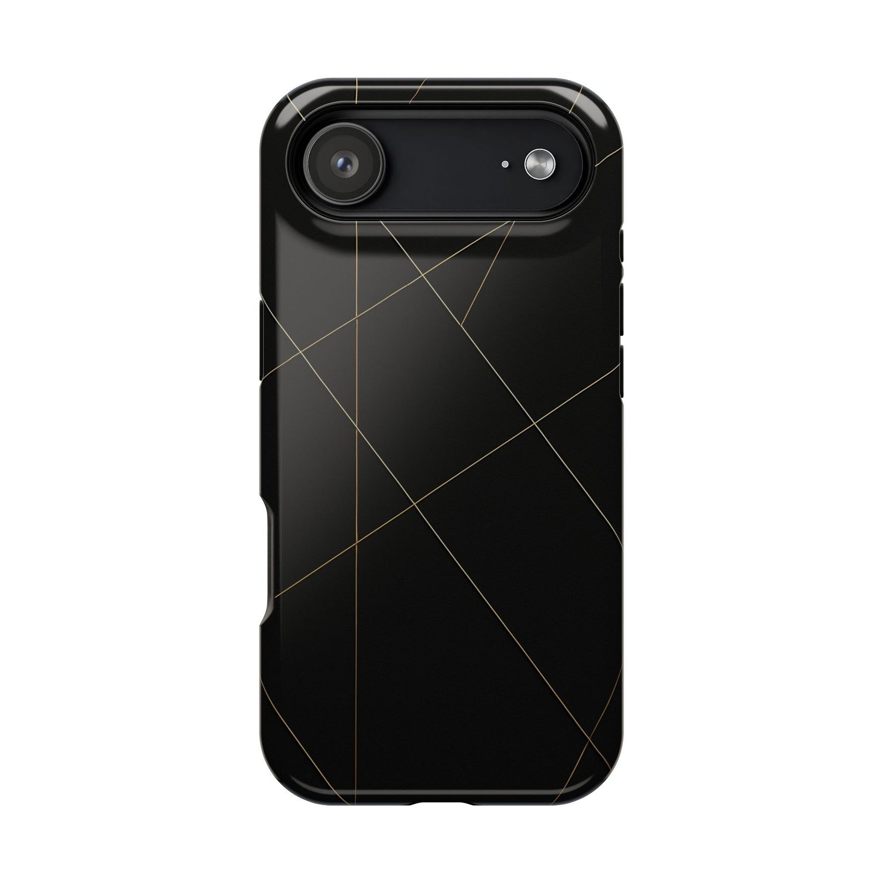 Black Geometric Design iPhone Case | MagSafe  Shamo's iPhone 17 Air / Glossy