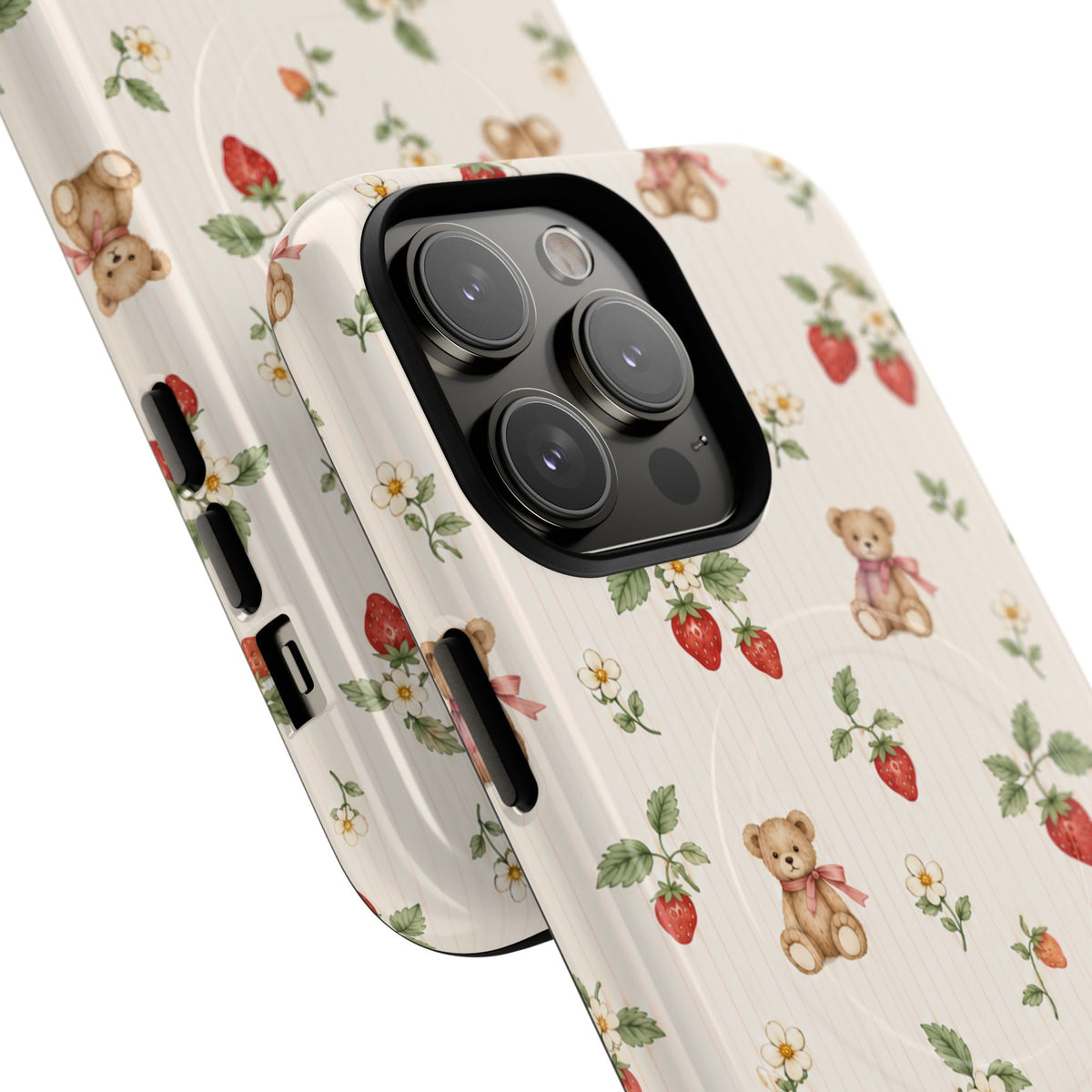 Strawberry Teddy iPhone Case with MagSafe