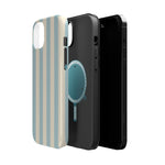 Blue Strips Pattern iPhone Case Compatible with MagSafe - Shamo's