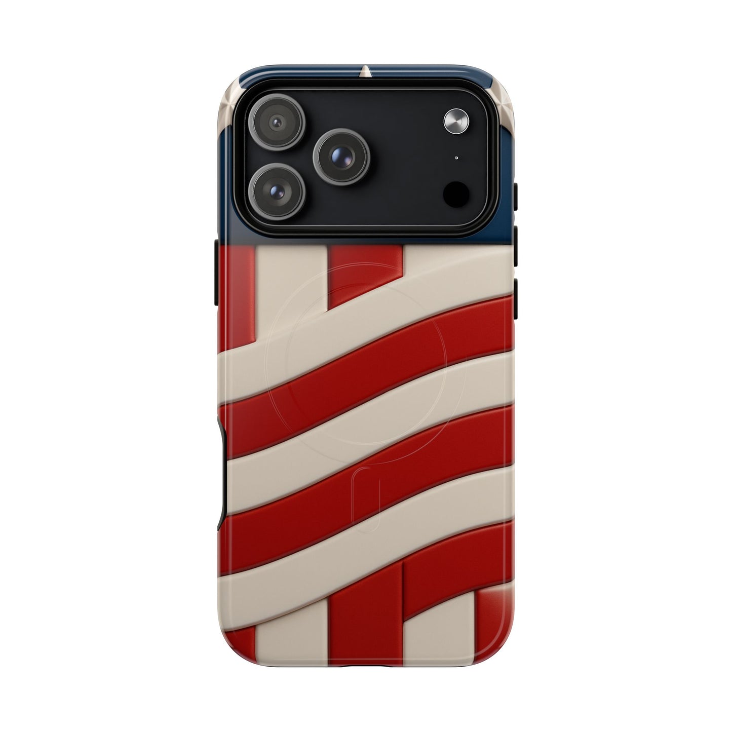 Patriotic iPhone Cases - MagSafe Tough American Flag Design