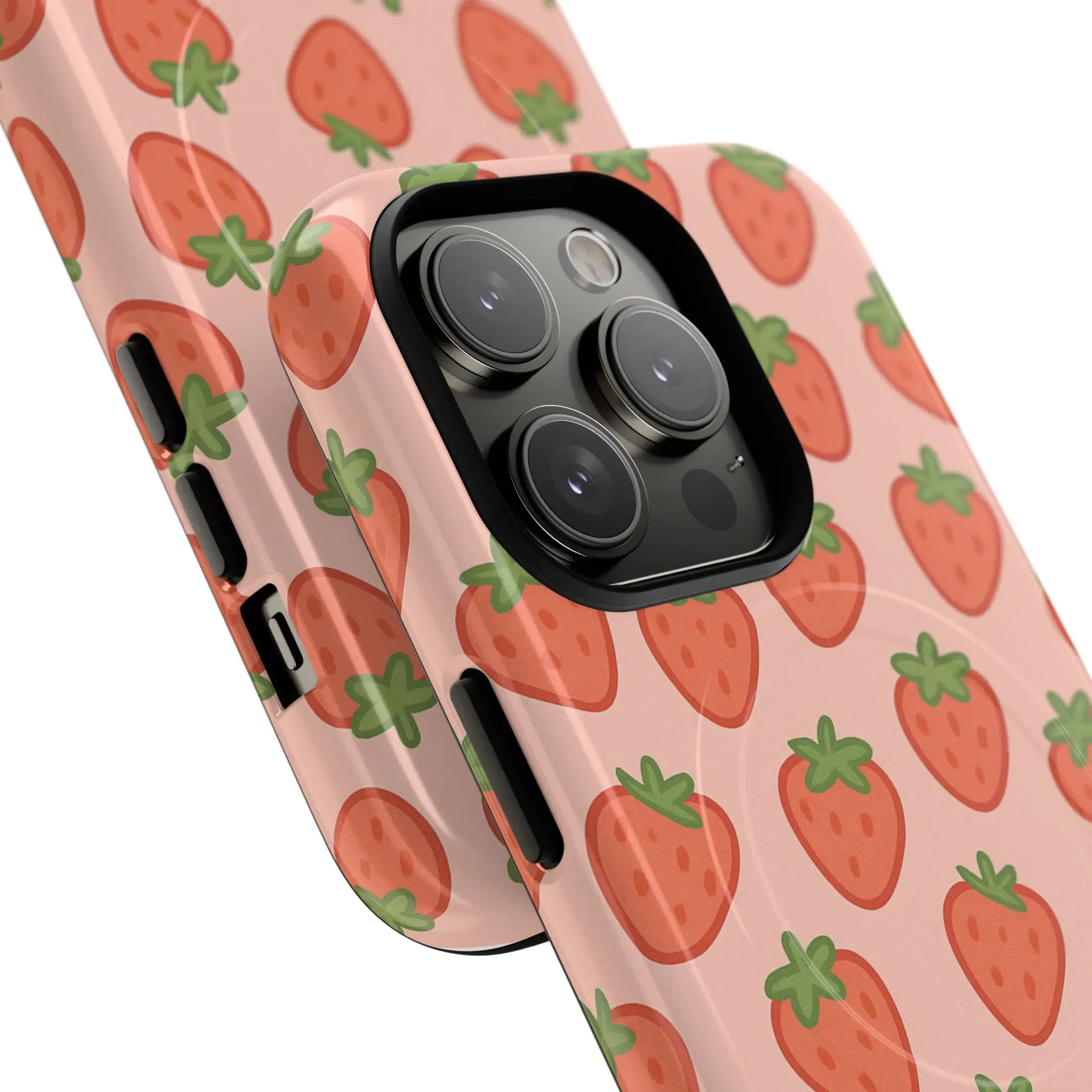 Strawberry Pattern Magnetic Phone Case | Berry Sweet Love - Shamo's