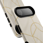 Gold Geometry on Silk Luxury Series iPhone Case with MagSafe  Shamo's
