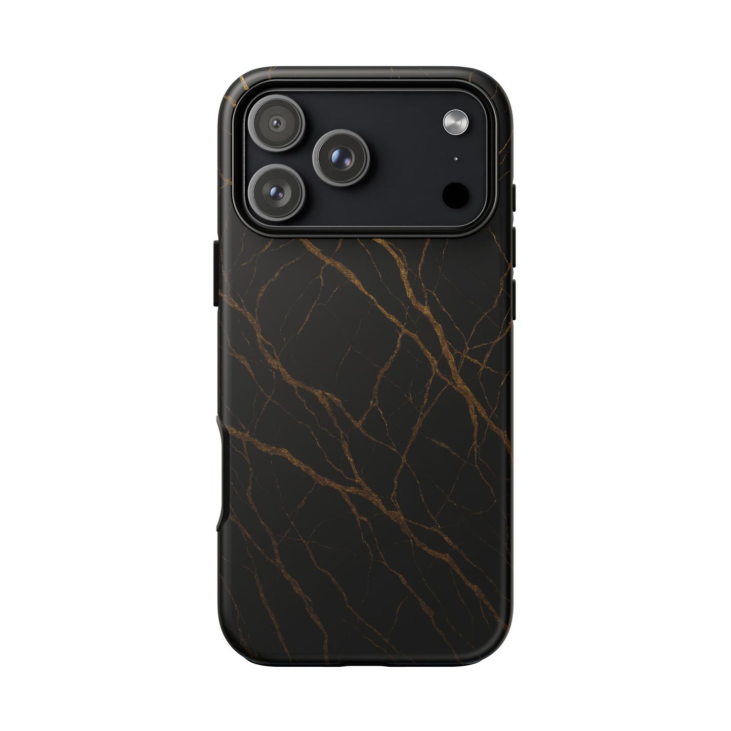 Black Marble Tough iPhone Case