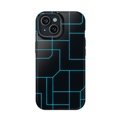 Neon Grid Magnetic Impact-Resistant iPhone Case | MagSafe compatible  Shamo's iPhone 15 / Glossy