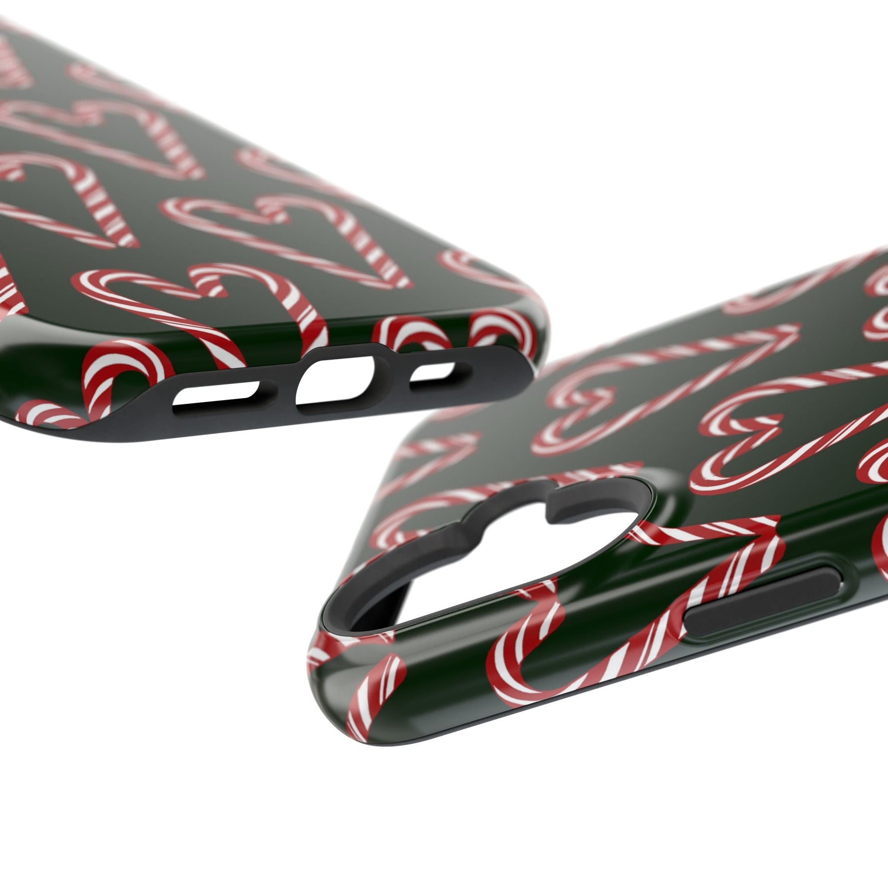 Candy Cane Heart MagSafe Impact-Resistant iPhone Case  Shamo's