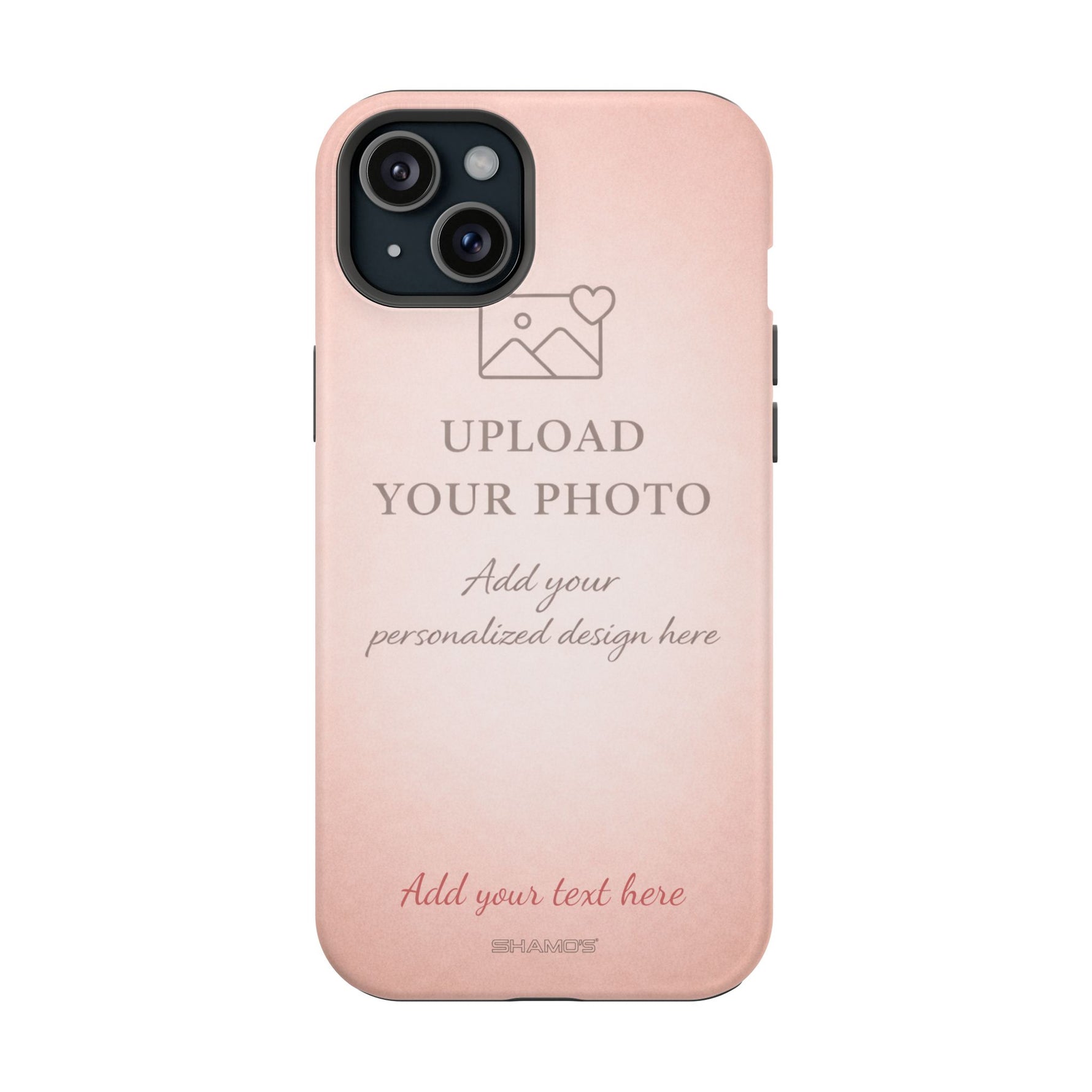 Personalizable iPhone Case | Add Your Own Photo and Text | MagSafe Compatible - iPhone 15 Plus / Matte - Shamo's