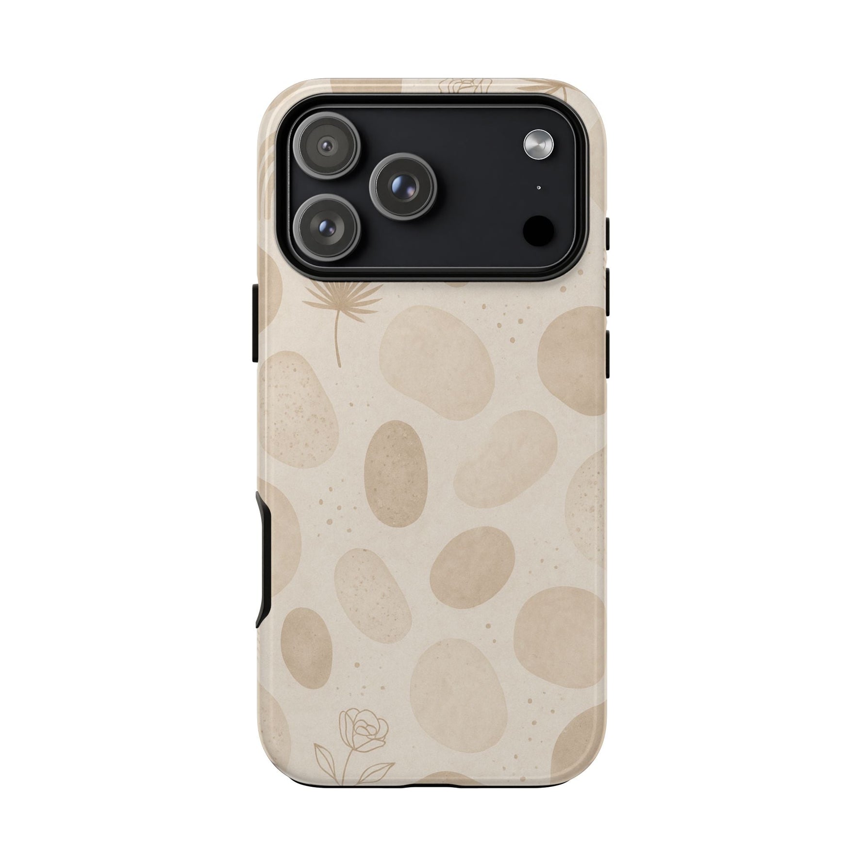 Neutral Pebble Pattern Tough iPhone Case  Shamo's