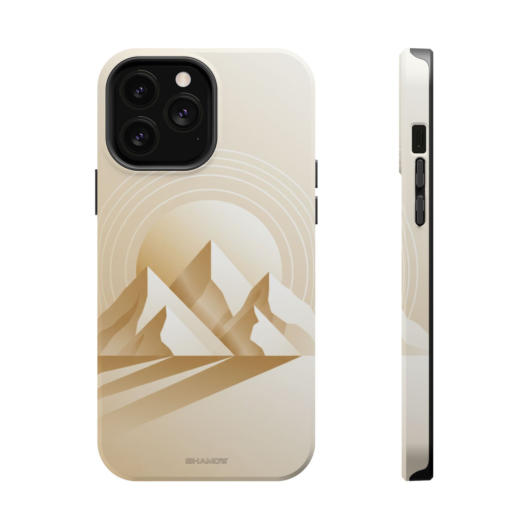 Minimalist Mountain Abstract Landscape iPhone Case with MagSafe Compatibility