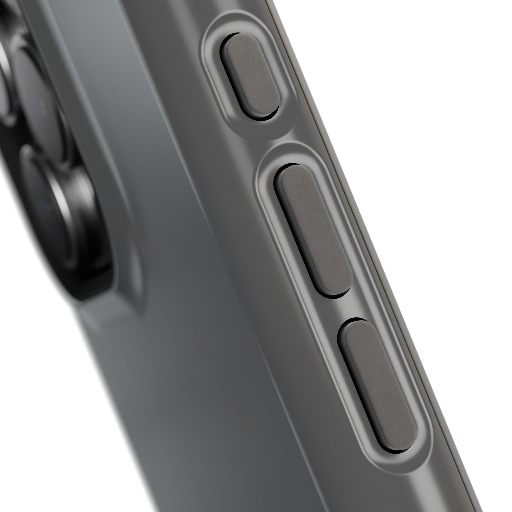 Charcoal Ink Black Solid Color Impact-Resistant iPhone Case | Slim Shockproof Magsafe-Compatible