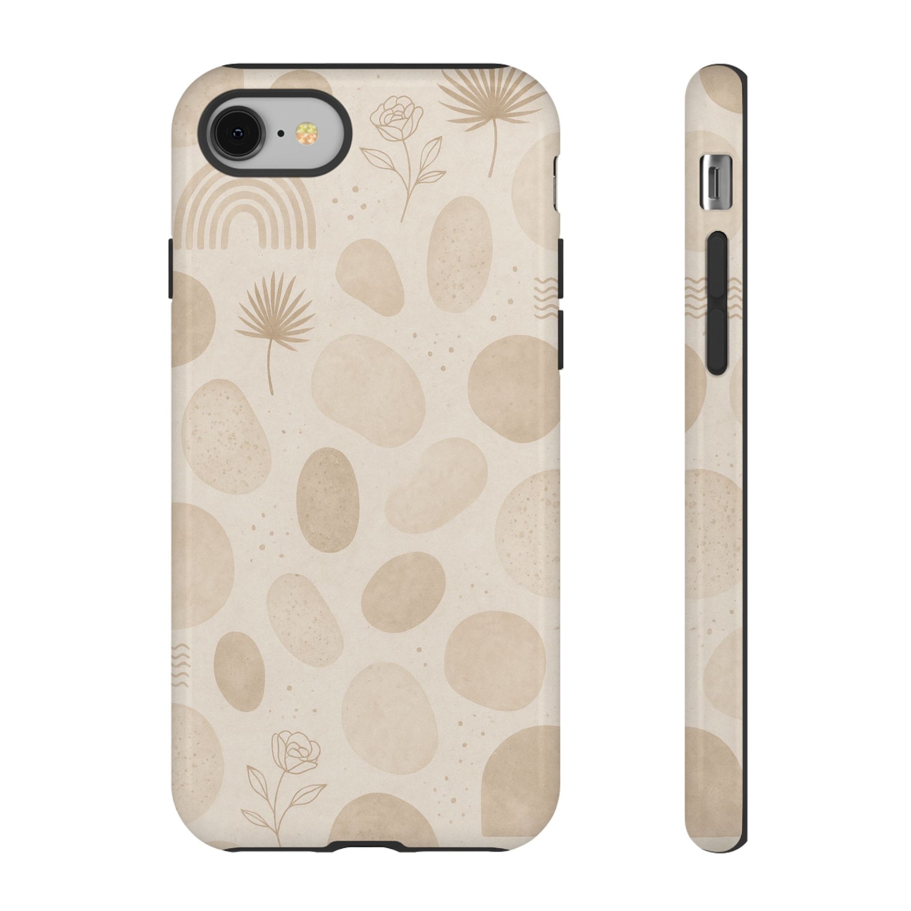Neutral Pebble Pattern Tough iPhone Case - Shamo's
