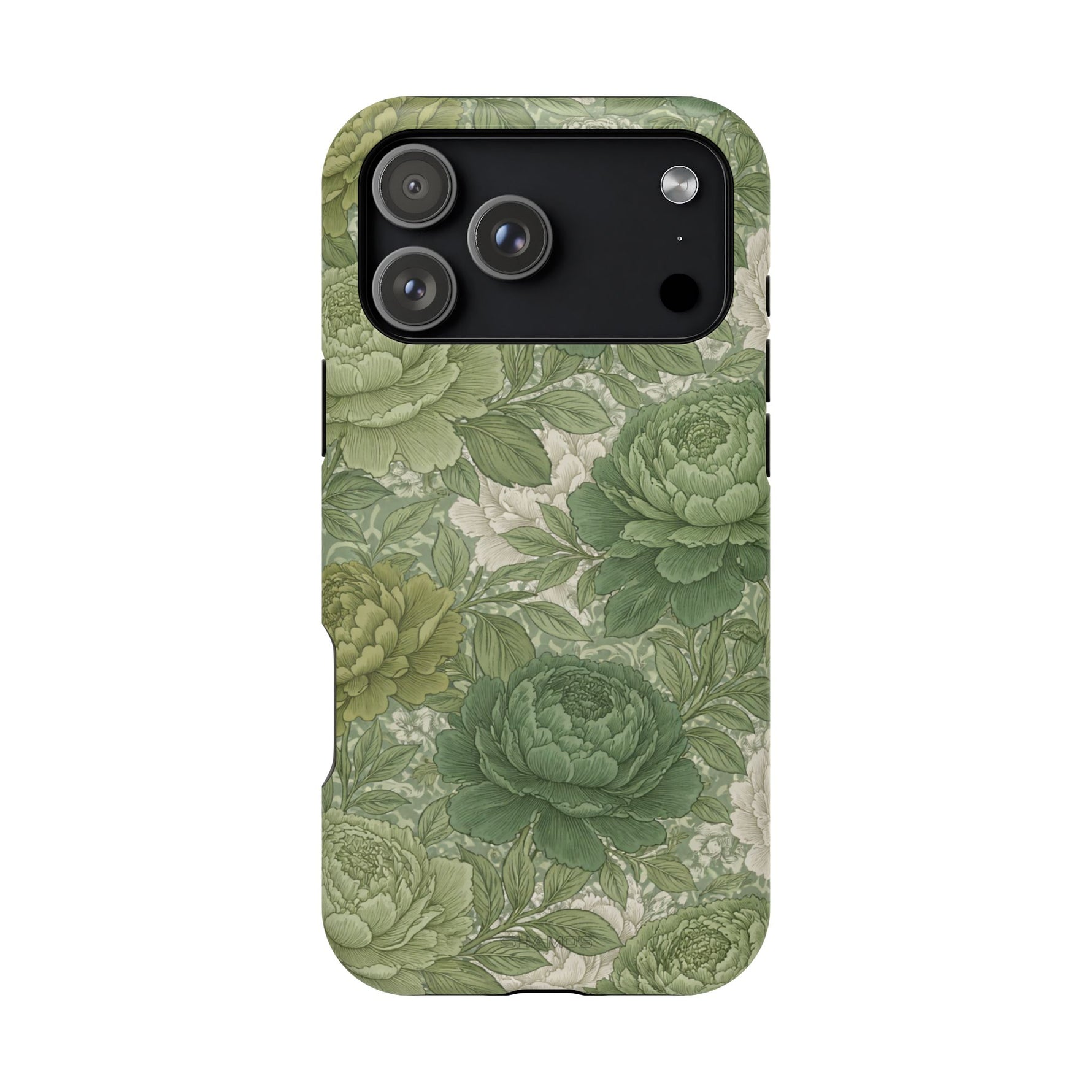 Green Succulent Floral Magnetic Impact-Resistant iPhone Case, MagSafe Compatible - iPhone 17 Pro Max / Matte - Shamo's