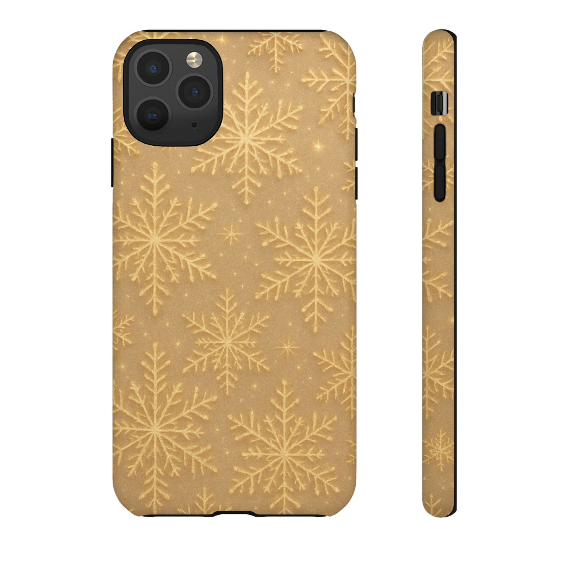 Golden Snowflake Holiday iPhone Case - Shamo's
