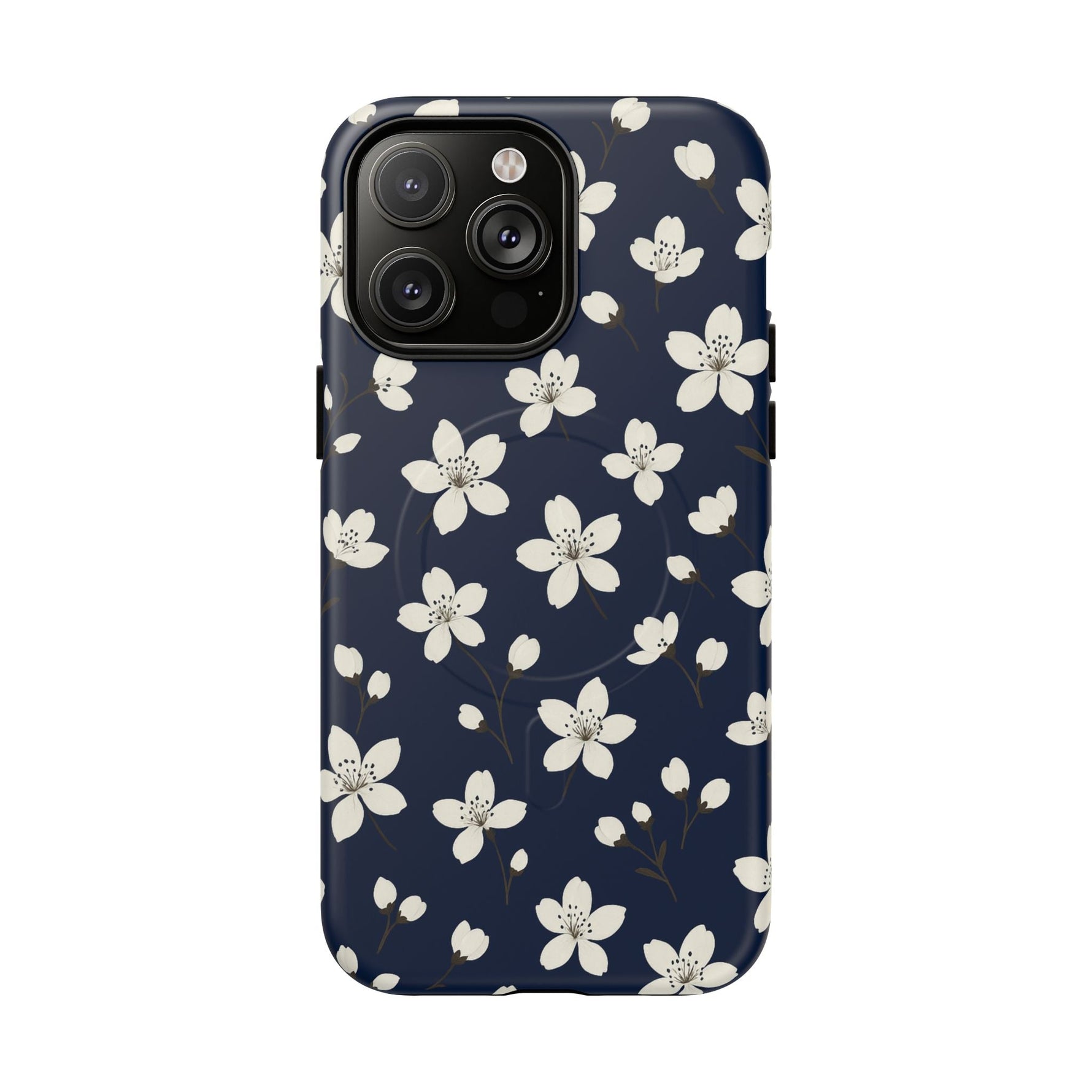 Navy Blossom Floral iPhone Case | MagSafe  Shamo's iPhone 14 Pro Max / Matte