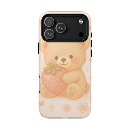 Strawberry Teddy iPhone Case with MagSafe