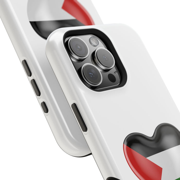 MagSafe Tough Cases with Palestinian flag in heart shape