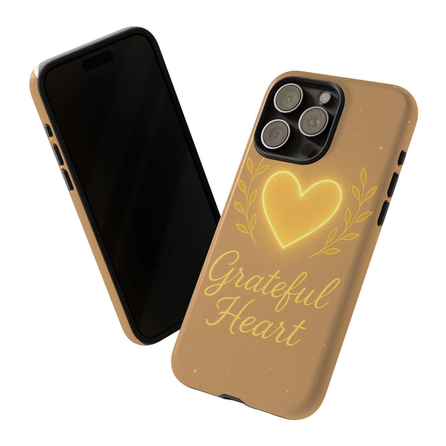 Grateful Heart iPhone Case — Warm Neon Heart