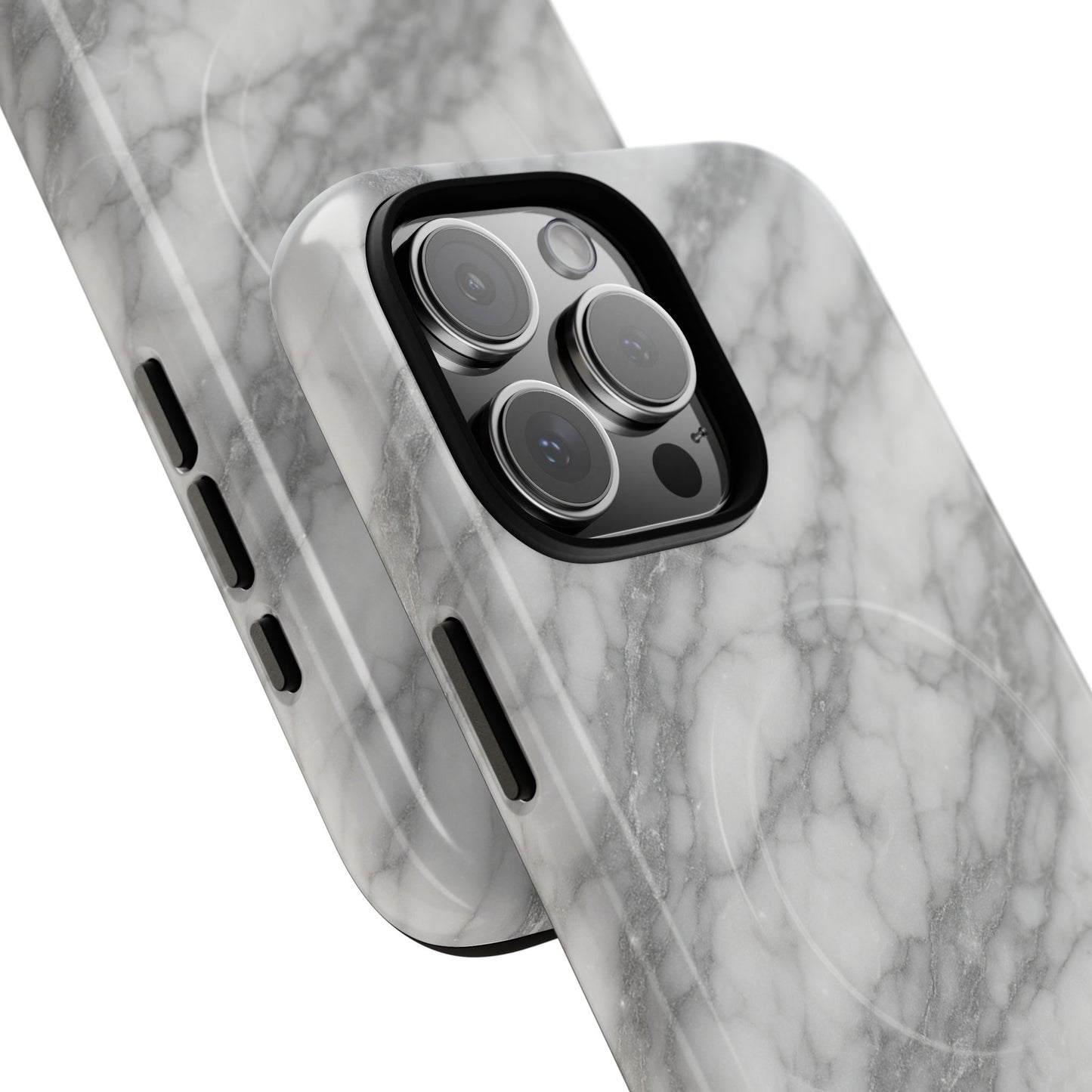 Silver Mist Marble iPhone Case with MagSafe