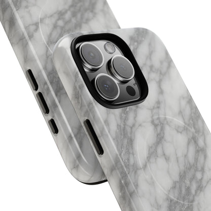 Silver Mist Marble iPhone Case with MagSafe