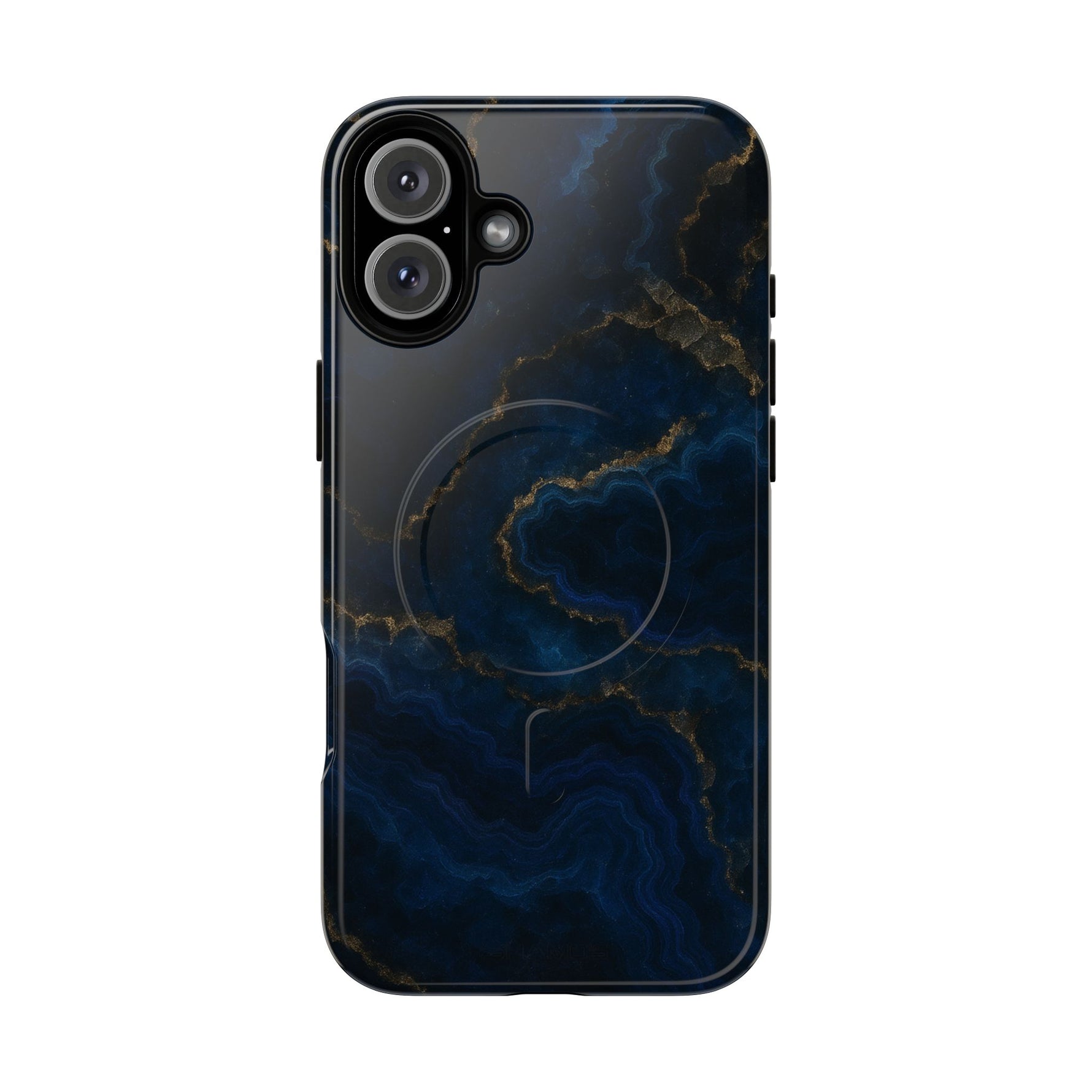 Midnight Marble iPhone Case with MagSafe - iPhone 16 Plus / Glossy - Shamo's