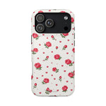 Rose Pattern Impact-Resistant iPhone Case | MagSafe