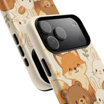 Forest Friends iPhone Case — Fox, Bear & Bunny Design. with MagSafe  Shamo's