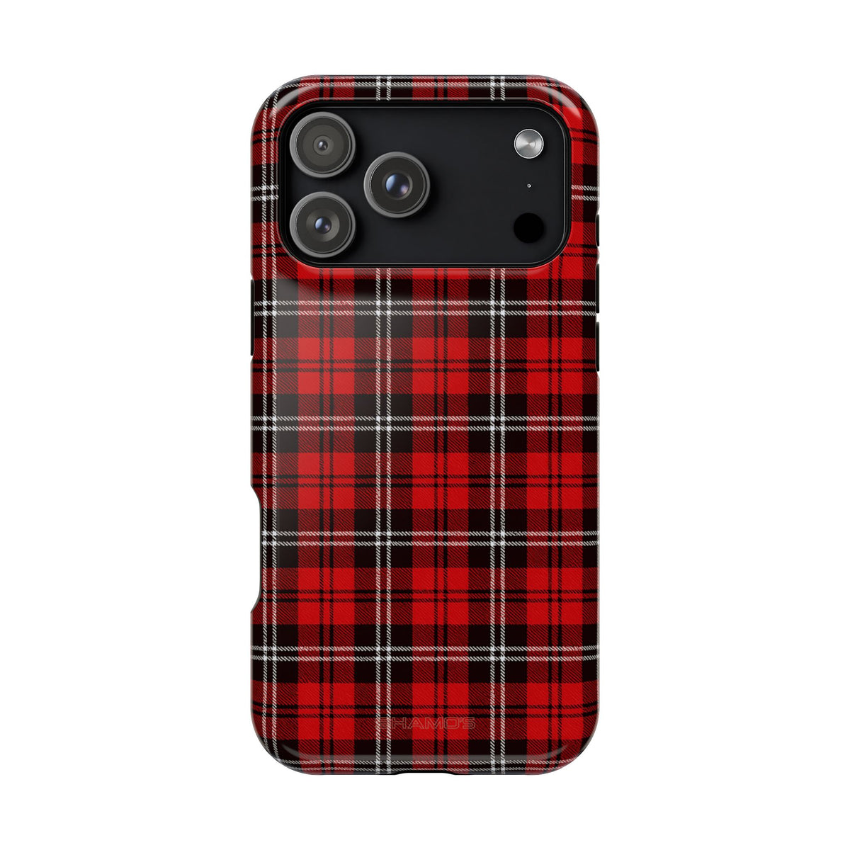 Funda para iPhone resistente a impactos con cuadros escoceses rojos | Compatibilidad con MagSafe
