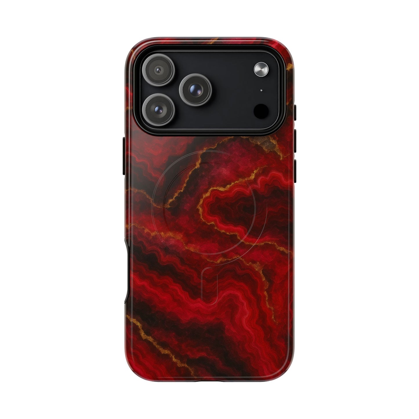 Red Marble iPhone Case with MagSafe - Shamo's