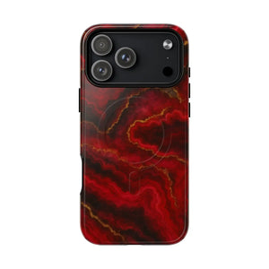 Red Marble iPhone Case with MagSafe - Shamo's