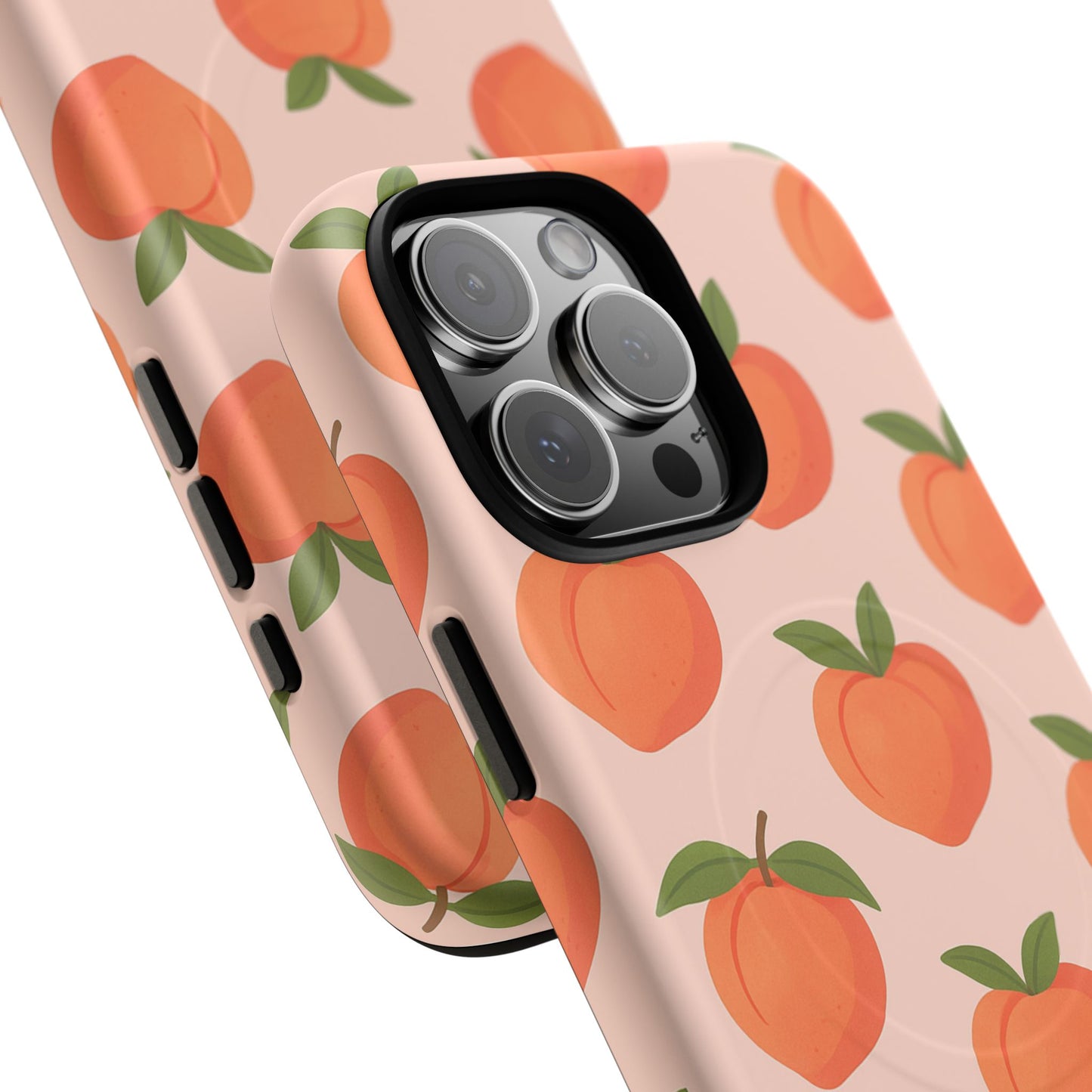 Peach Pattern Fruit Case for iPhone | MagSafe Compatible
