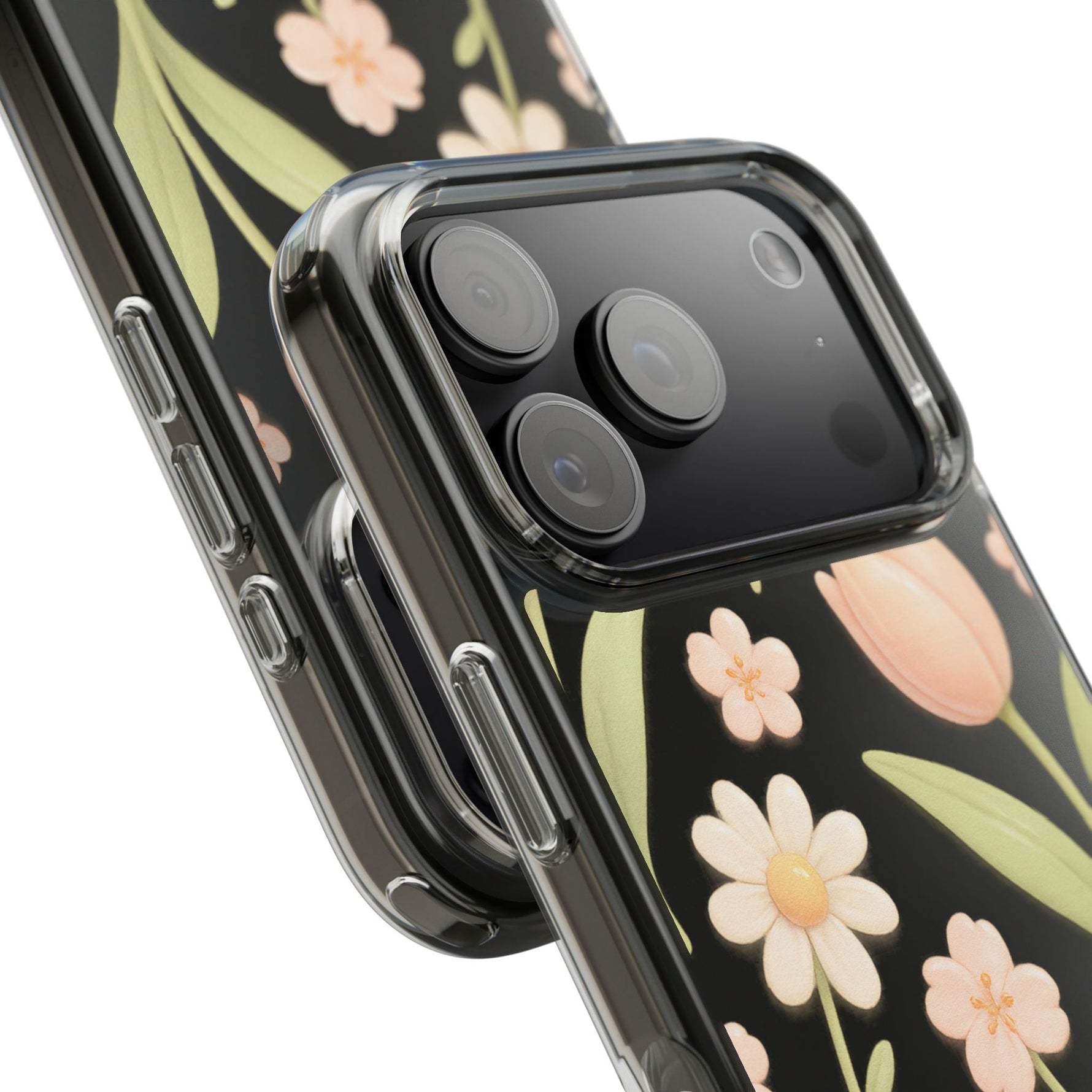 Floral Impact-Resistant Clear iPhone Case  Shamo's