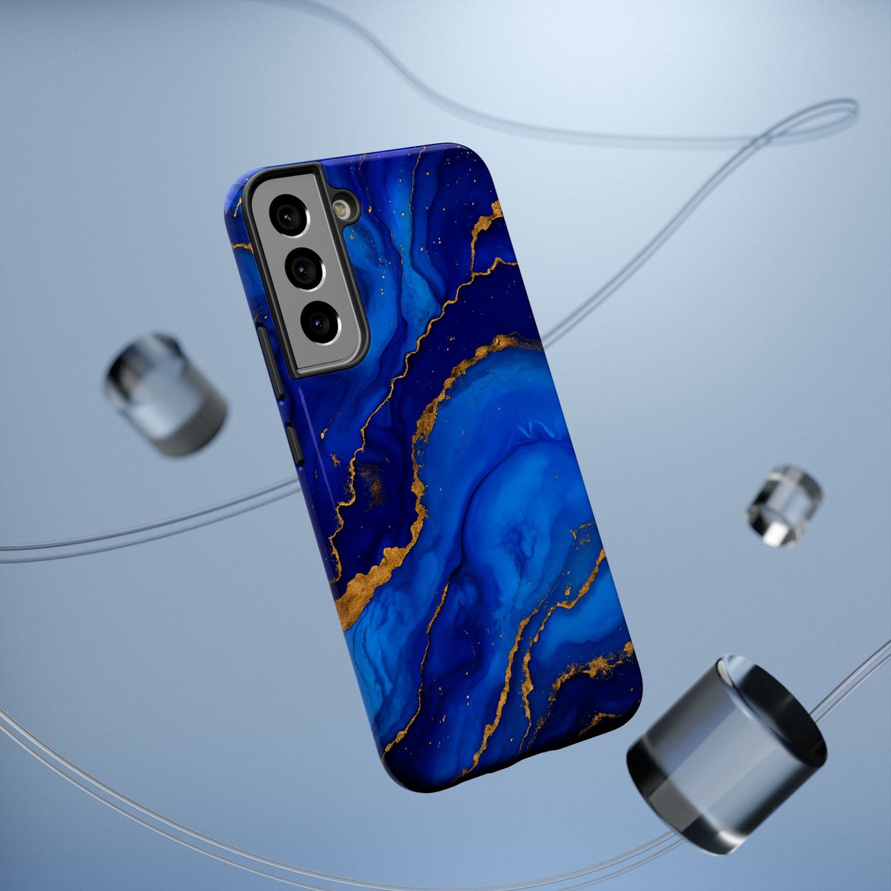 Blue Gold Marble Phone Case  Shamo's