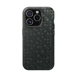 Dark Carbon Fiber Texture Magnetic Impact-Resistant iPhone Case | MagSafe compatible  Shamo's iPhone 15 Pro / Matte