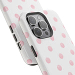 Pink Polka Dot Impact-Resistant Phone Case | MagSafe