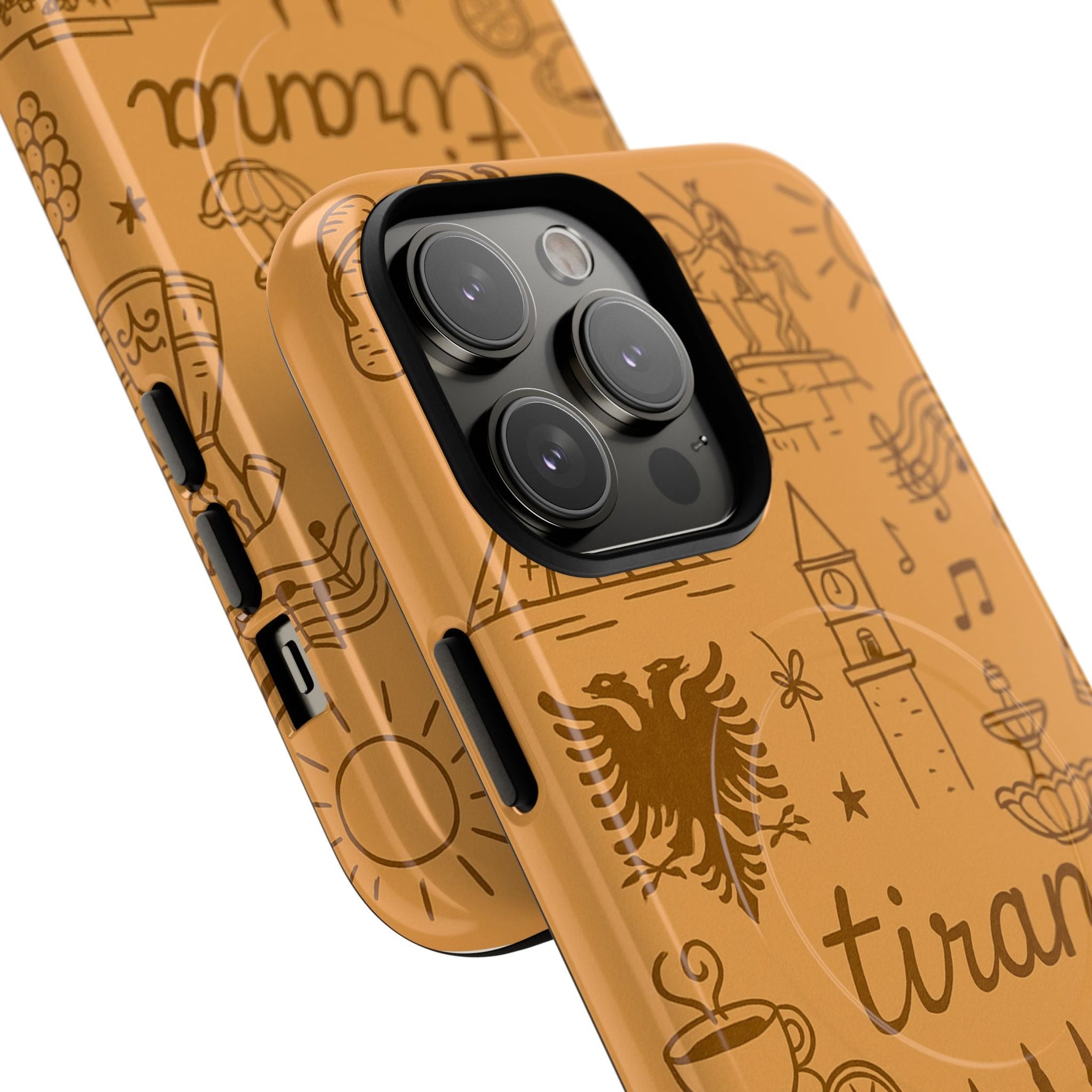 Tirana Illustrated Hand-Drawn iPhone Case — Albanian Landmarks & Icons | MagSafe compatible  Shamo's