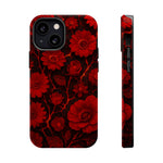 Melted Lava Dark Red Floral iPhone Case — MagSafe Compatible  Shamo's iPhone 13 Mini / Glossy