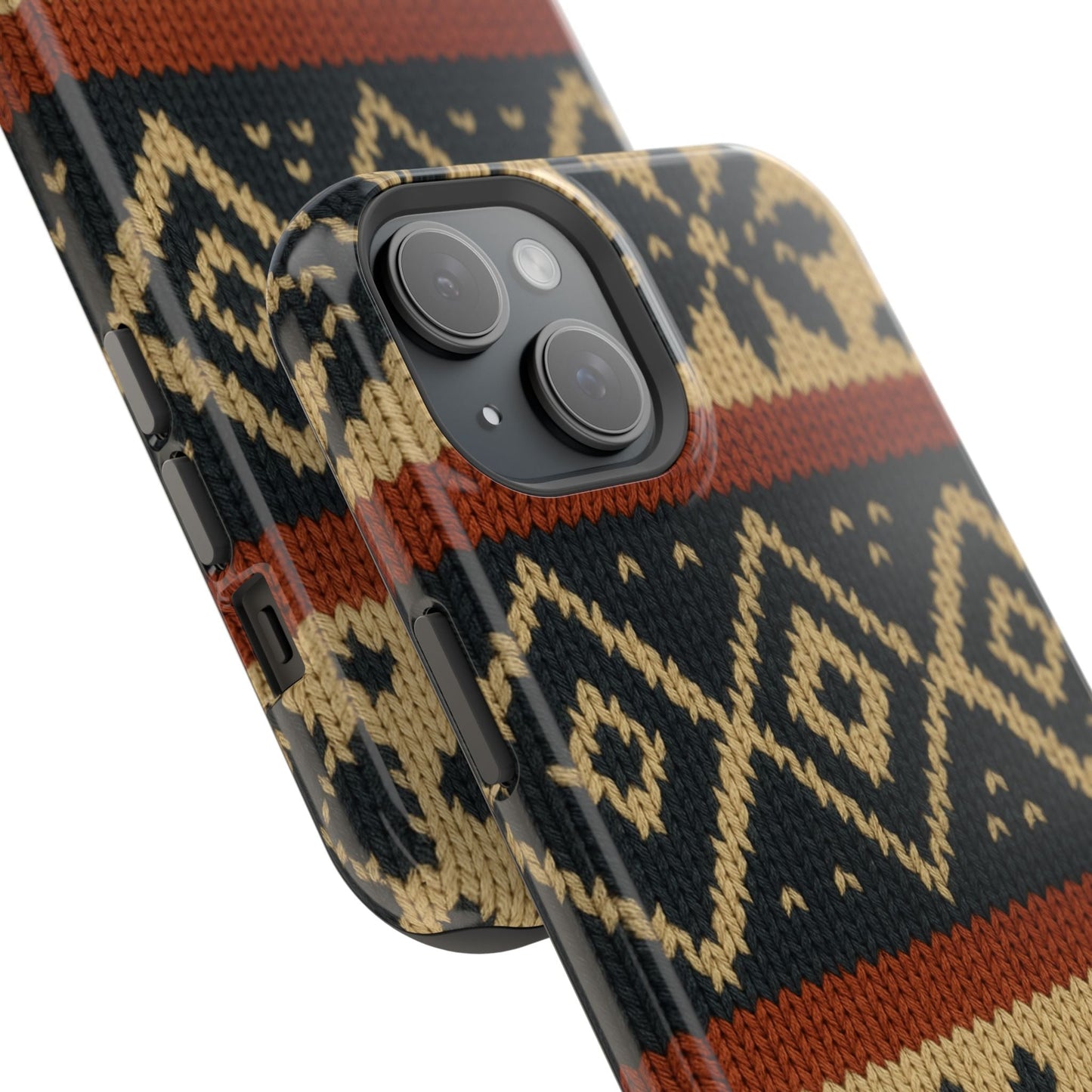 Nordic Knit Pattern MagSafe Impact-Resistant iPhone Case
