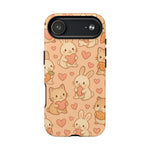 Cozy Critter Friends iPhone Case — Cute Bunny & Kitten Heart Pattern with MagSafe - Shamo's