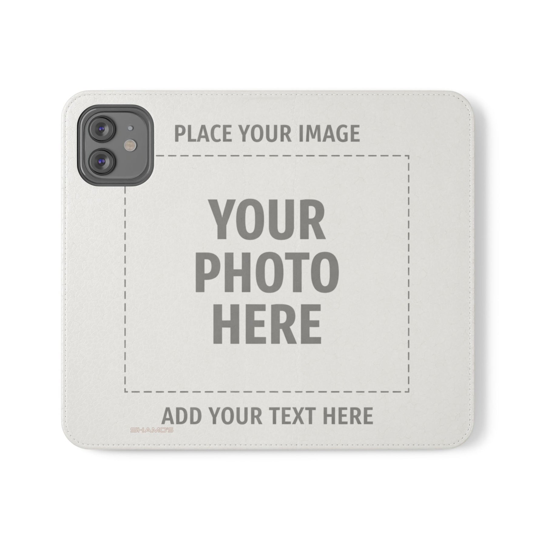 Personalized Flip Wallet Phone Case – Custom Photo & Text Wallet Cover