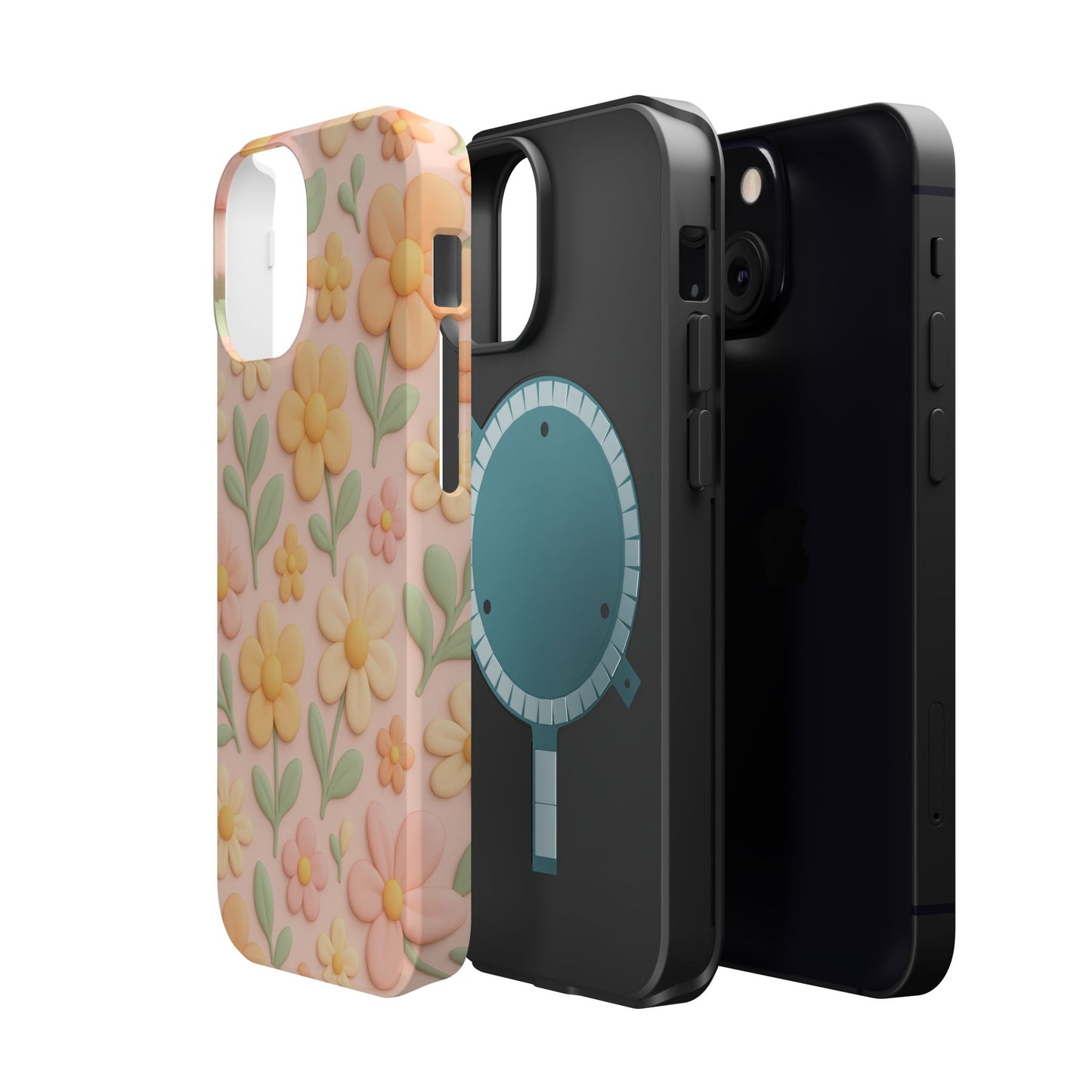 Vintage Floral 3D iPhone Case | MagSafe Compatible