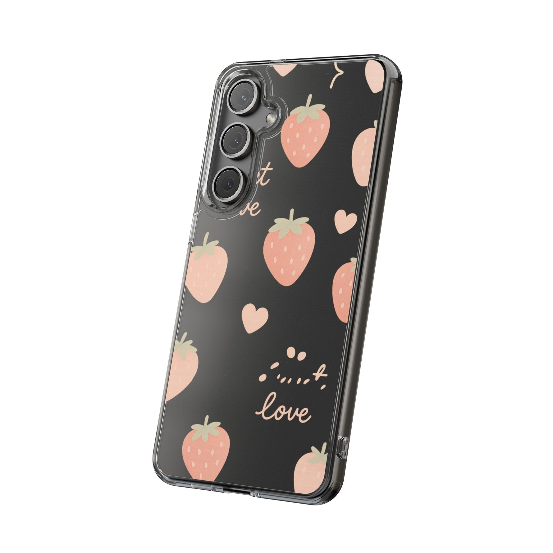 Sweet Love Strawberry Clear iPhone Case | MagSafe  Shamo's