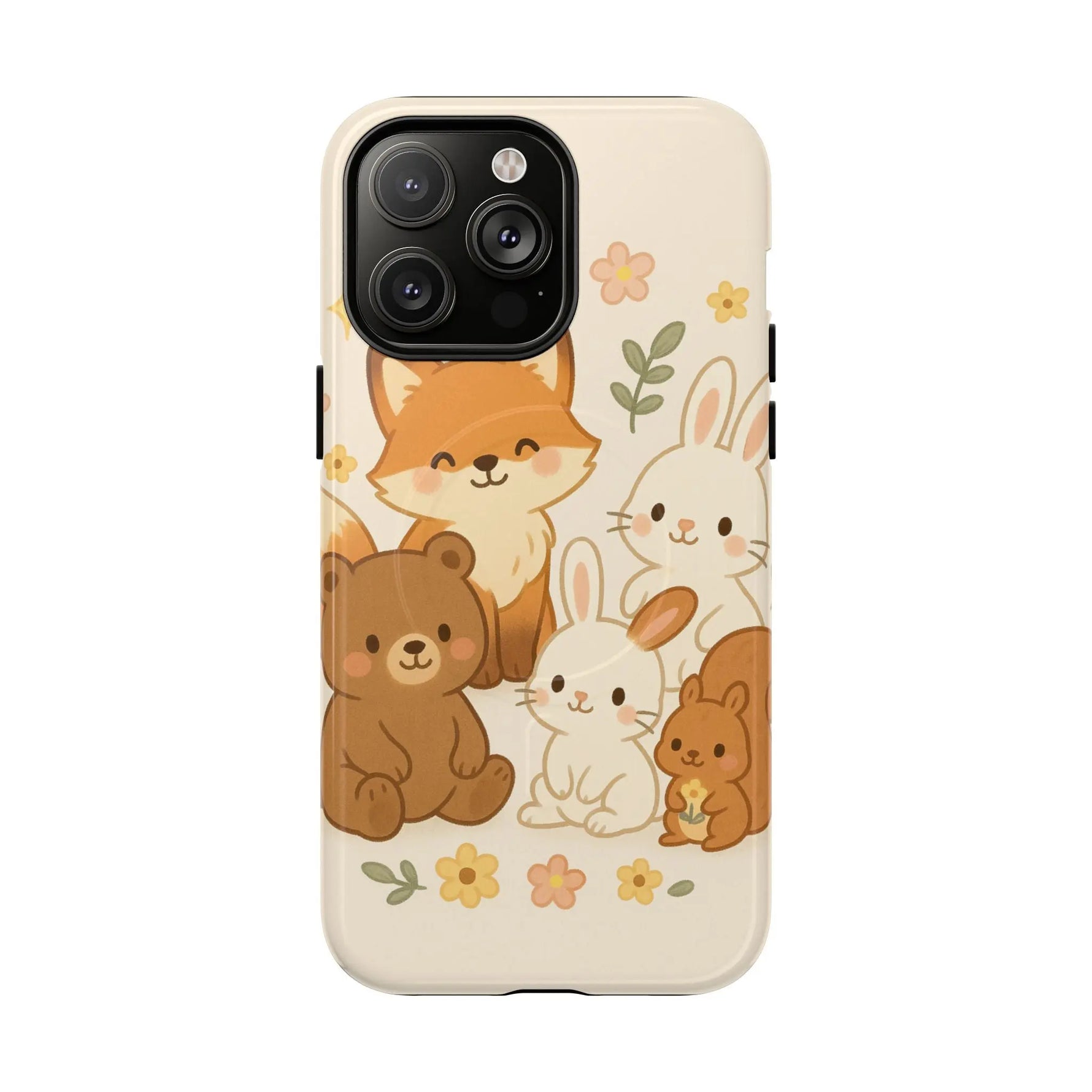 Forest Friends iPhone Case — Fox, Bear & Bunny Design. with MagSafe - Shamo's