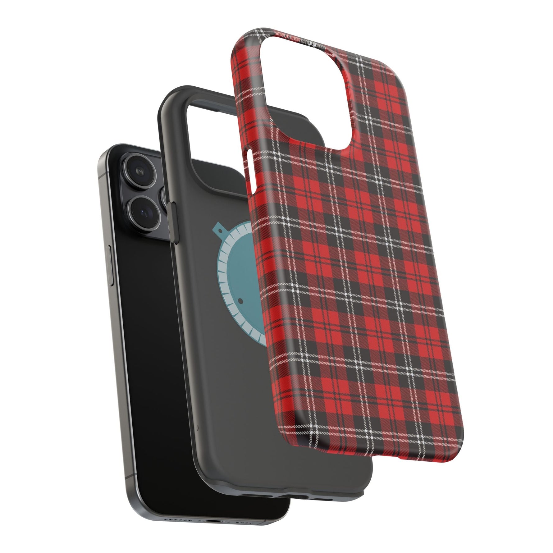 Red Tartan Plaid Impact-Resistant iPhone Case | MagSafe compatibility  Shamo's